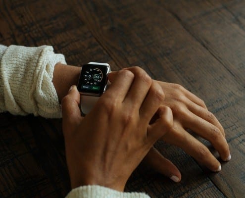 Hand with watch